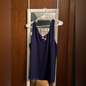 Express navy tank top